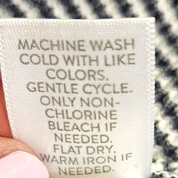 J. Jill Cotton Womens Relaxed Cowl Neck Cozy Top Cottagecore Gray White XS - Picture 11 of 13